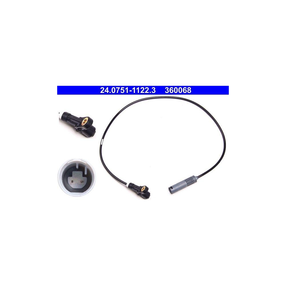 Sensor, Raddrehzahl ATE 24.0751-1122.3 f&uuml;r BMW, Hinterachse