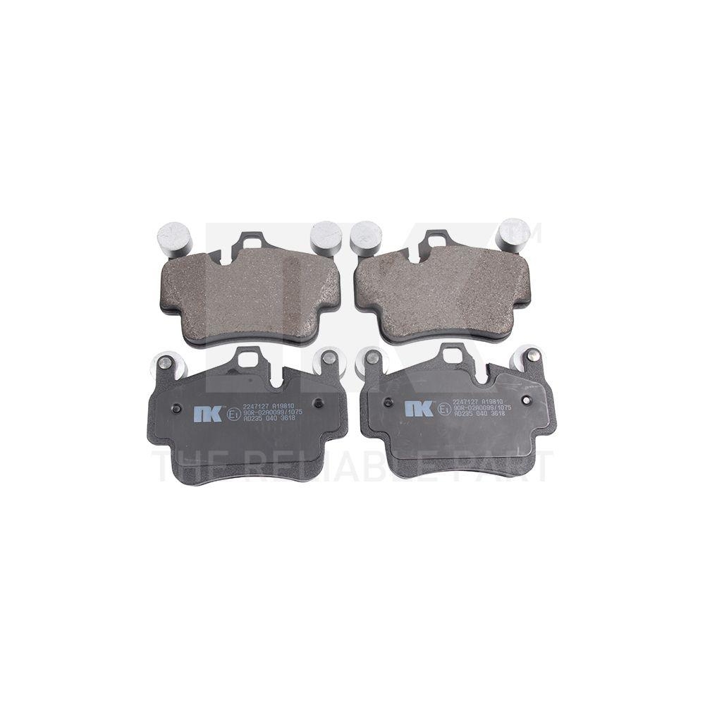 Bremsbelagsatz, Scheibenbremse NK 2247127 f&uuml;r PORSCHE, Hinterachse, Vorderachse