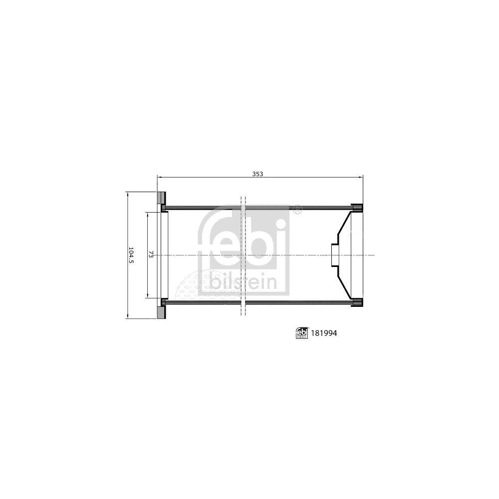 Luftfilter FEBI BILSTEIN 181994 f&uuml;r FIAT IVECO CASE IH HITACHI MASSEY FERGUSON