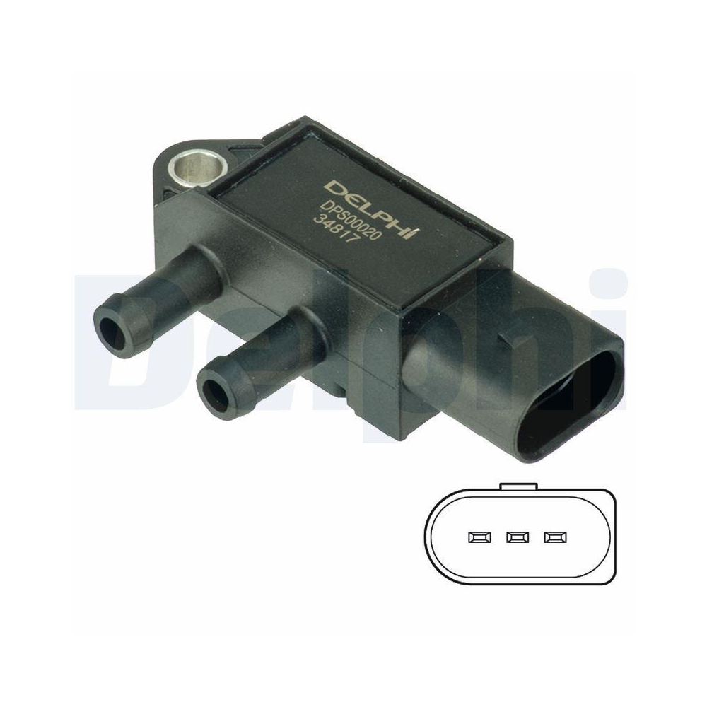 DELPHI DPS00020 Sensor, Abgasdruck f&uuml;r AUDI SEAT SKODA VW VAG HITACHI