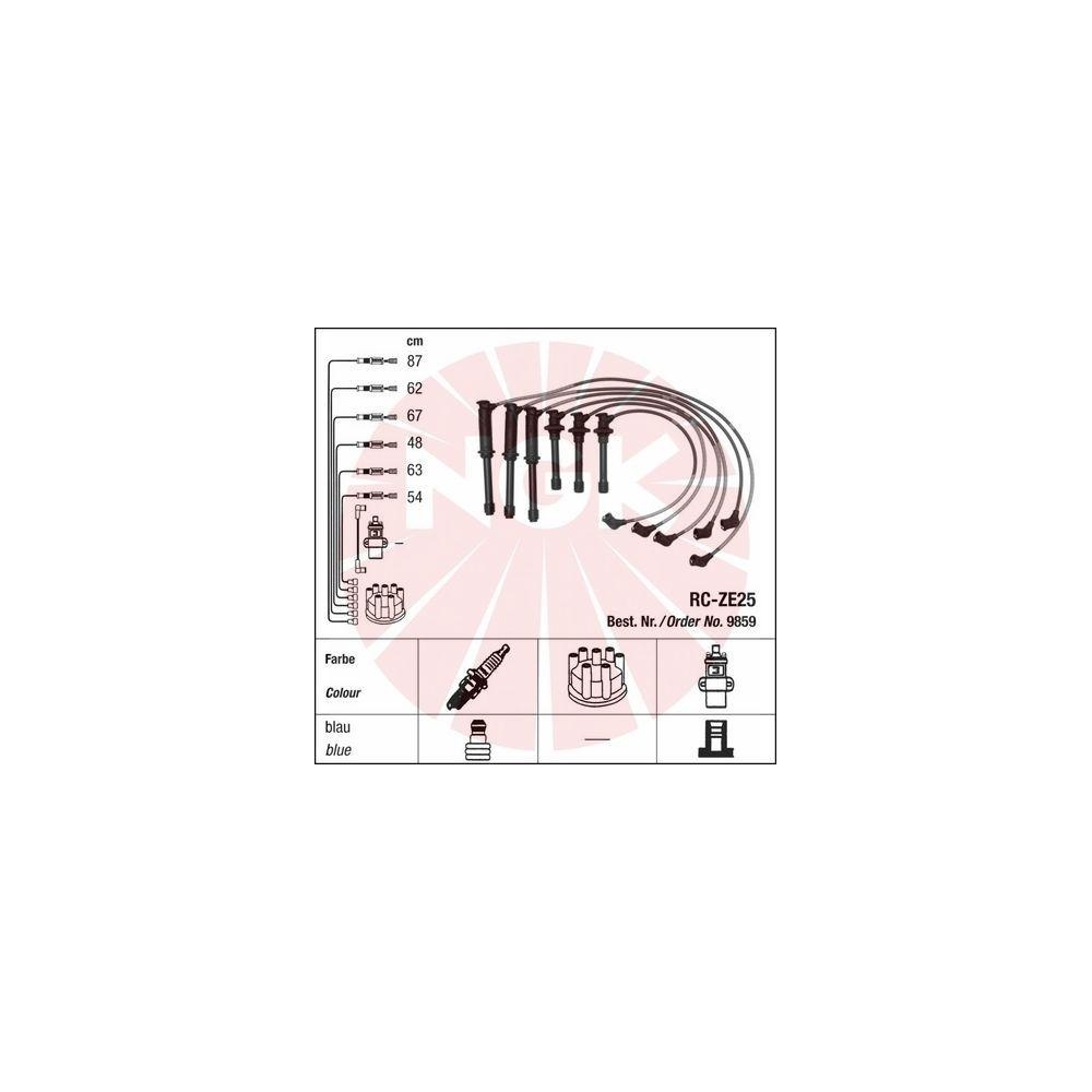 Z&uuml;ndleitungssatz NGK 9859 f&uuml;r MAZDA