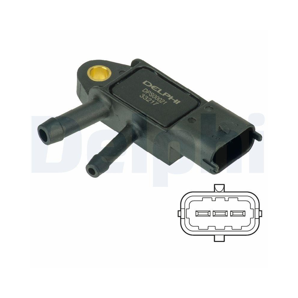 DELPHI DPS00021 Sensor, Abgasdruck f&uuml;r MERCEDES-BENZ VOLVO, vor Katalysator