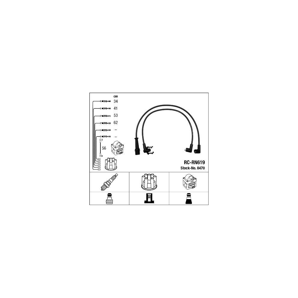 Zündleitungssatz NGK 8470 für RENAULT VOLVO DACIA