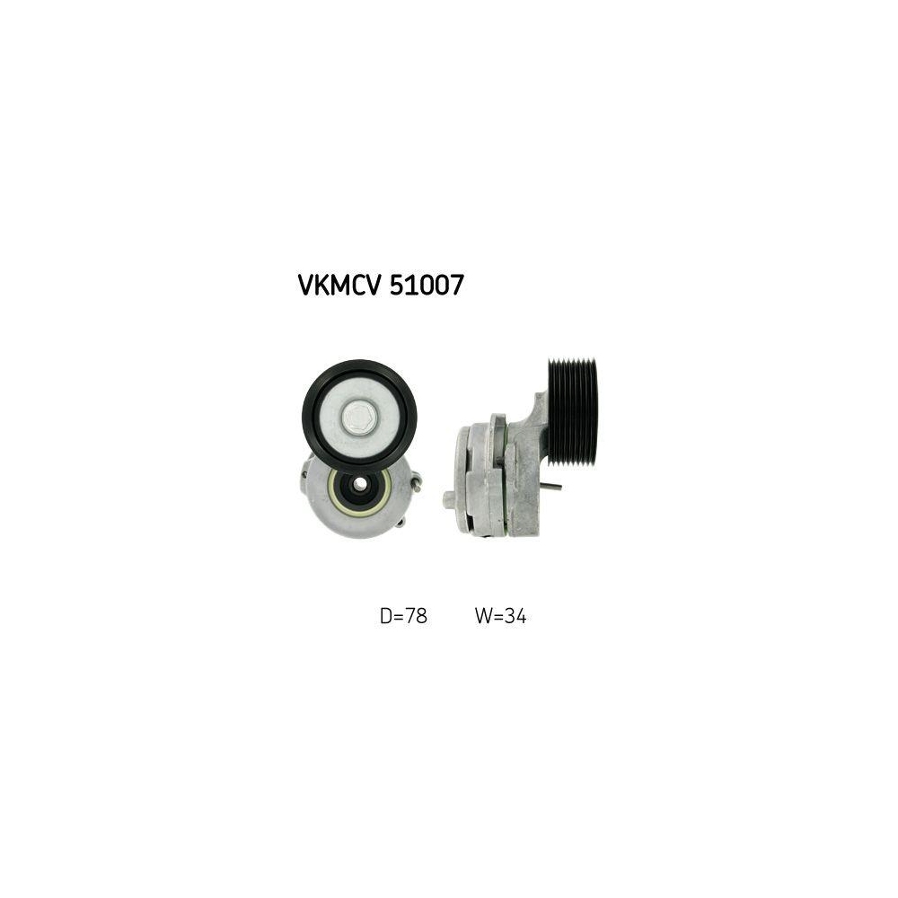 Riemenspanner, Keilrippenriemen SKF VKMCV 51007 f&uuml;r MERCEDES-BENZ