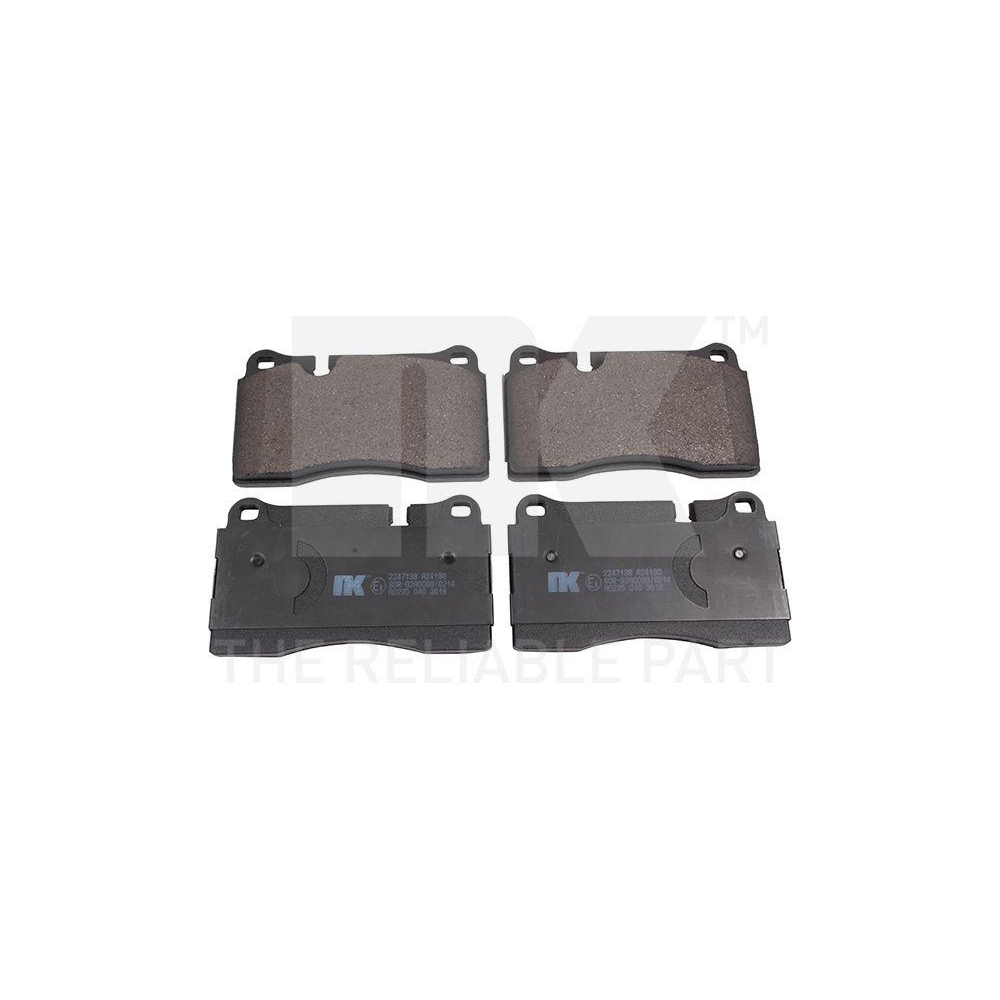 Bremsbelagsatz, Scheibenbremse NK 2247138 f&uuml;r AUDI SEAT CUPRA, Vorderachse