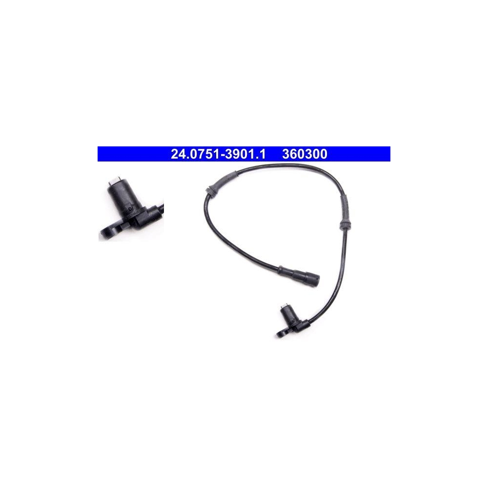Sensor, Raddrehzahl ATE 24.0751-3901.1 f&uuml;r RENAULT, Vorderachse