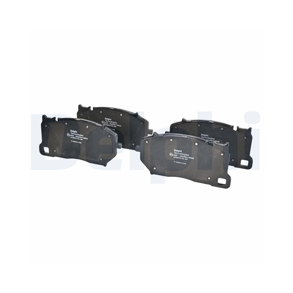 DELPHI LP3679 Bremsbelagsatz, Scheibenbremse f&uuml;r AUDI PORSCHE, Vorderachse