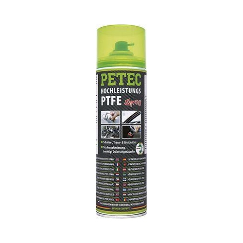 PETEC 3x 74050 Hochleistungs PTFE Spray 500 ml Schmiermittel Transparent