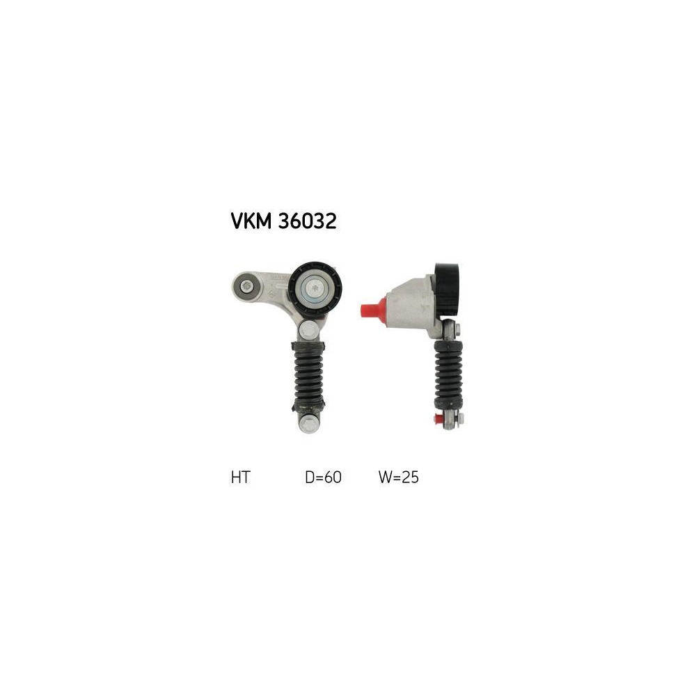 Riemenspanner, Keilrippenriemen SKF VKM 36032 für MITSUBISHI RENAULT VOLVO, oben