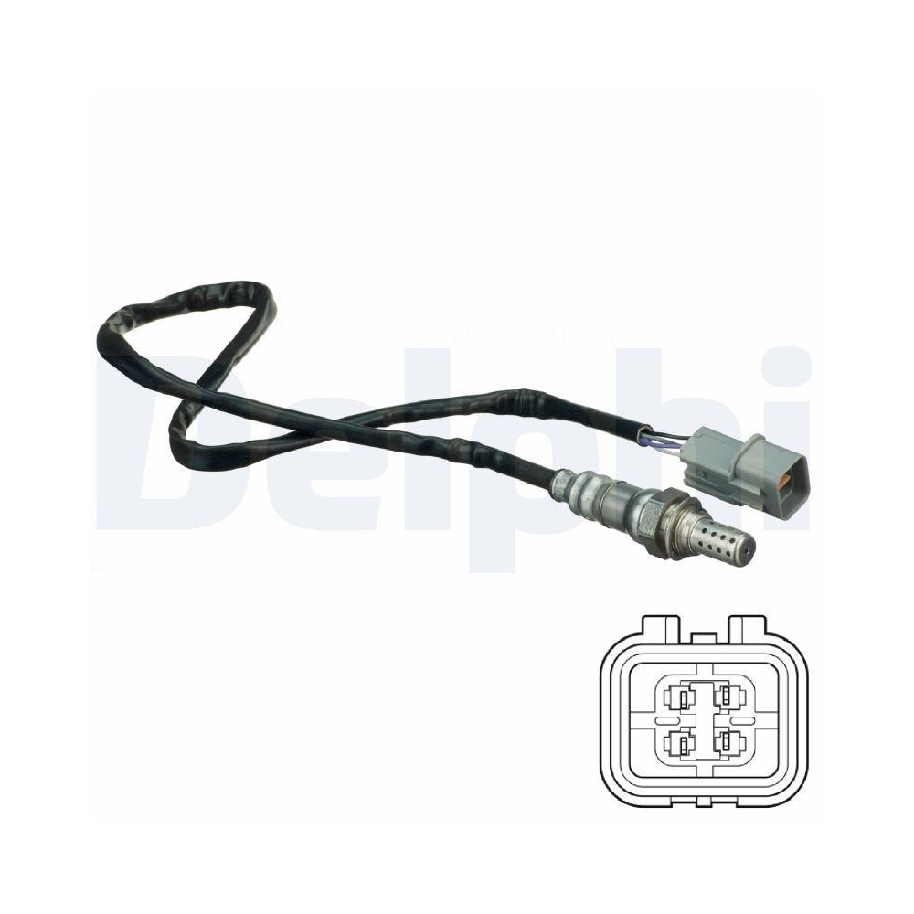 DELPHI ES20227-12B1 Lambdasonde f&uuml;r HYUNDAI KIA, nach Katalysator, rechts