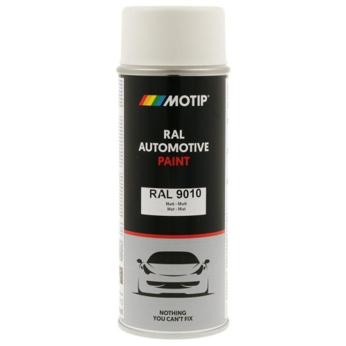 MOTIP 880165 Lack RAL Farbe Automotive RAL 9010 Matt 400 ml f&uuml;r