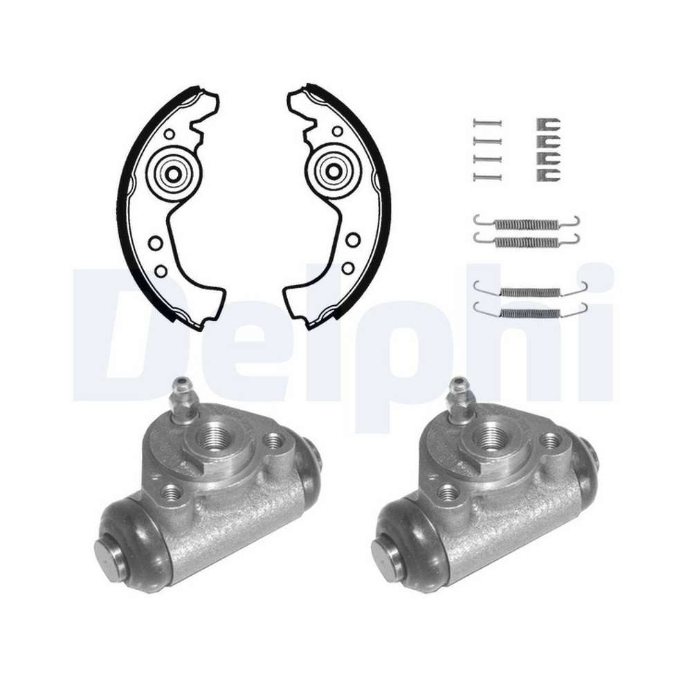 Bremsbackensatz DELPHI 1071 für, Hinterachse