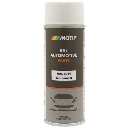 MOTIP 880166 Lack RAL Farbe Automotive RAL 9010 SeidenMatt 400 ml f&uuml;r
