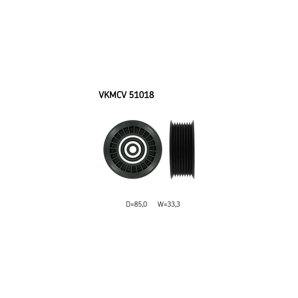 Umlenk-/F&uuml;hrungsrolle, Keilrippenriemen SKF VKMCV 51018 f&uuml;r MERCEDES-BENZ