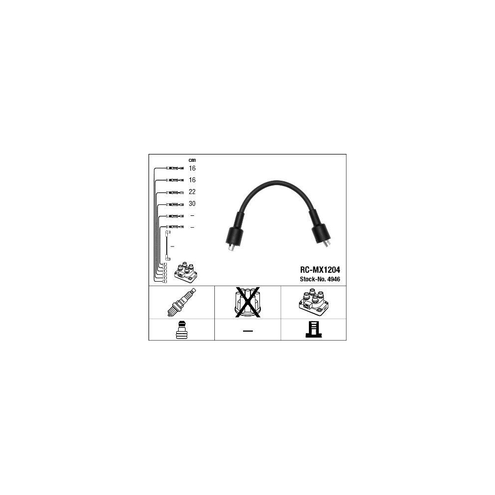 Zündleitungssatz NGK 4946 für