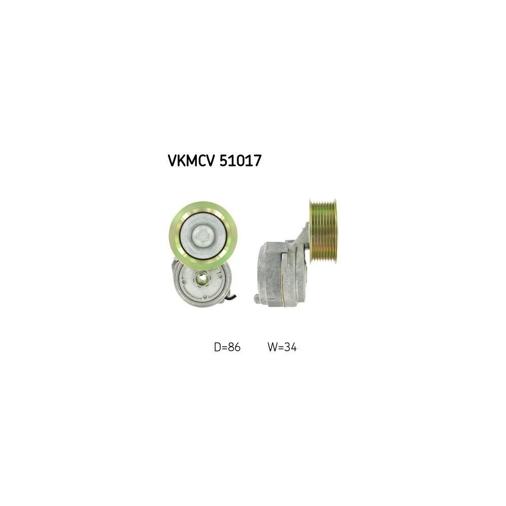 Riemenspanner, Keilrippenriemen SKF VKMCV 51017 f&uuml;r MERCEDES-BENZ