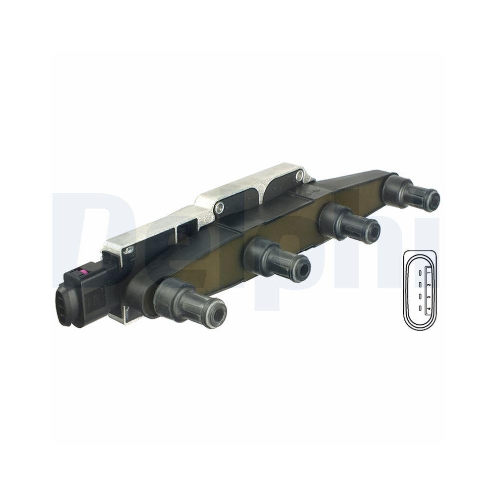 Zündspule DELPHI CE20029-12B1 für SEAT SKODA VW