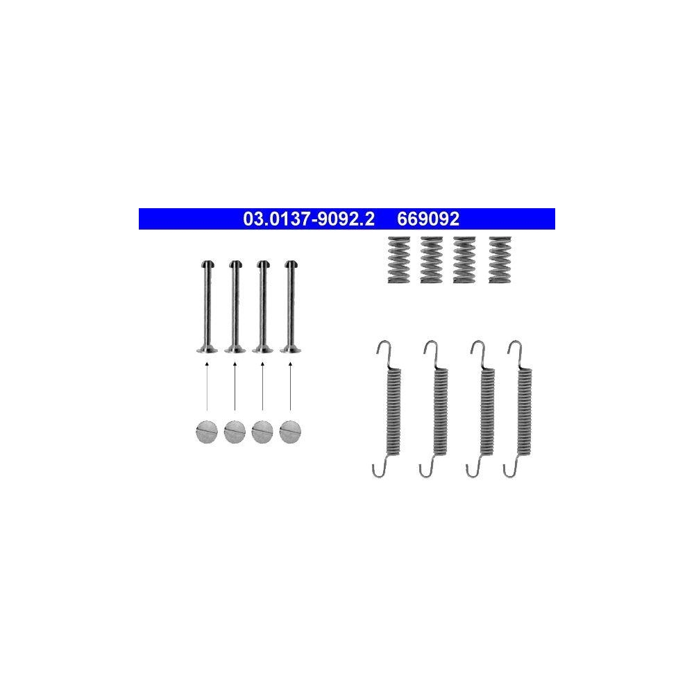 Zubeh&ouml;rsatz, Feststellbremsbacken ATE 03.0137-9092.2 f&uuml;r, Hinterachse