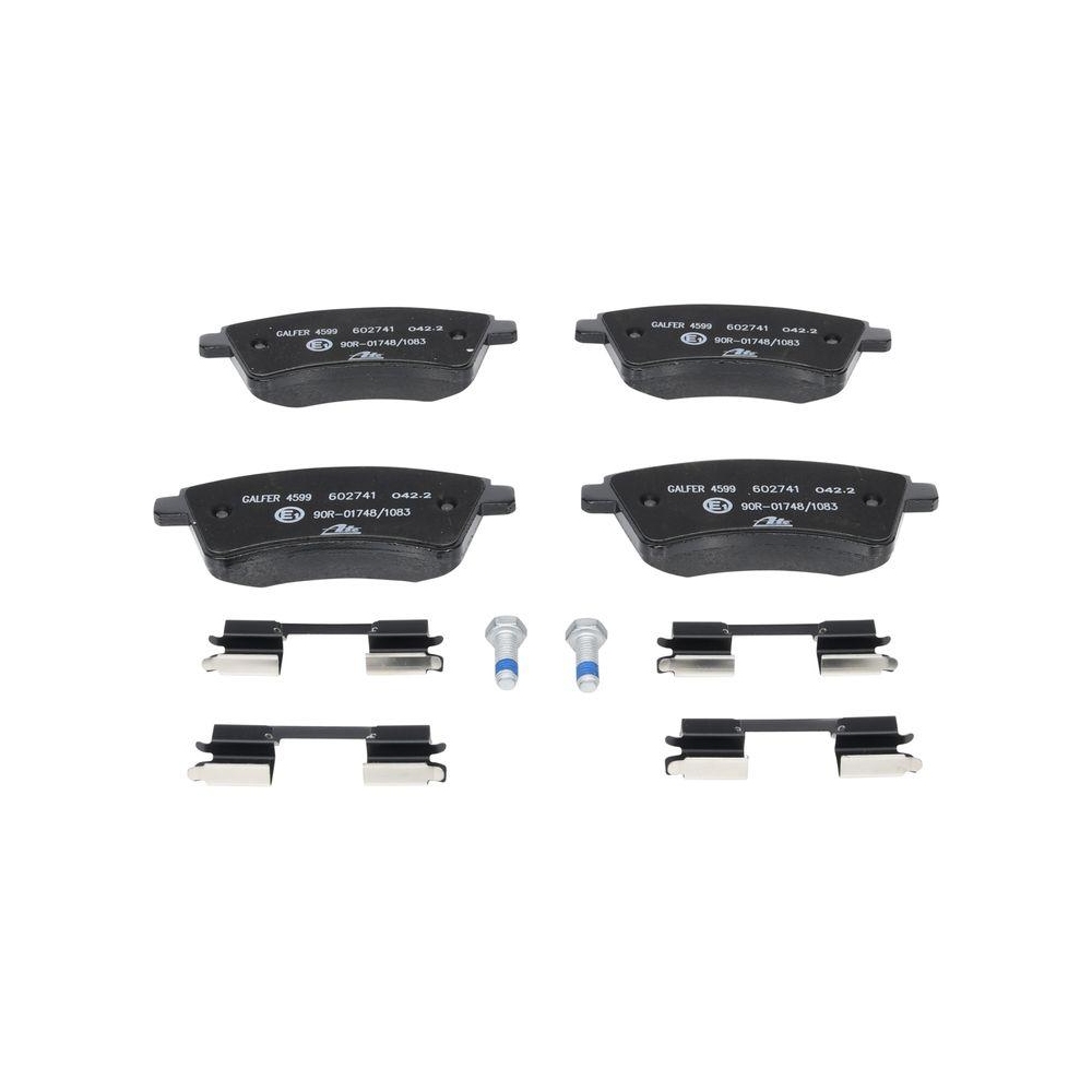 Bremsbelagsatz, Scheibenbremse ATE 13.0460-2741.2 f&uuml;r RENAULT, Vorderachse