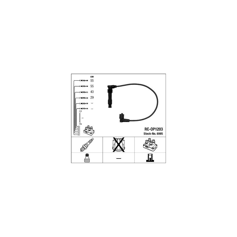 Z&uuml;ndleitungssatz NGK 6995 f&uuml;r