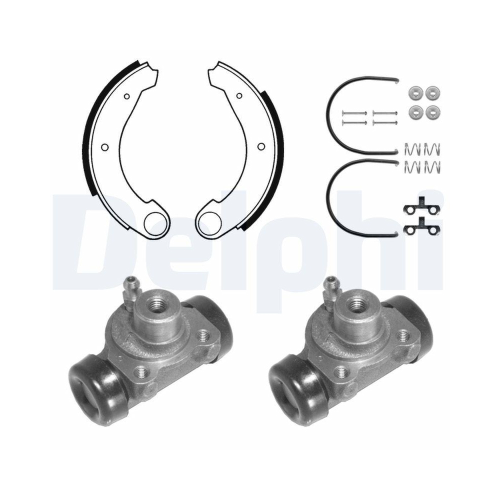 Bremsbackensatz DELPHI 640 für CITROËN, Hinterachse
