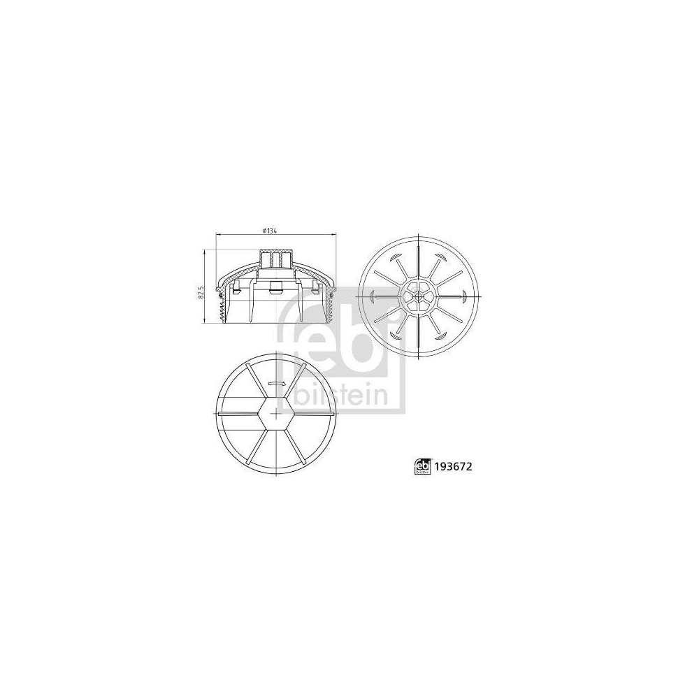 FEBI BILSTEIN Deckel, &Ouml;lfiltergeh&auml;use 193672 f&uuml;r SCANIA