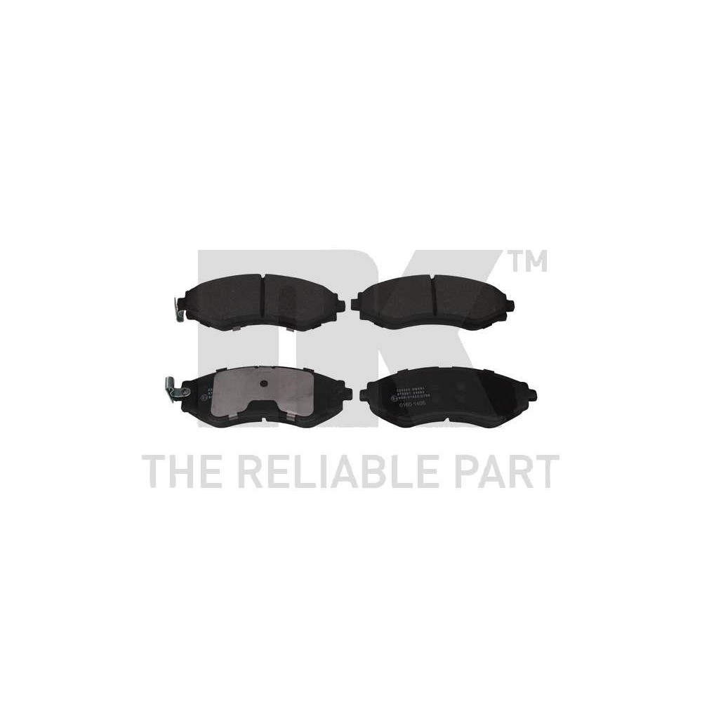 Bremsbelagsatz, Scheibenbremse NK 225005 f&uuml;r CHEVROLET DAEWOO, Vorderachse