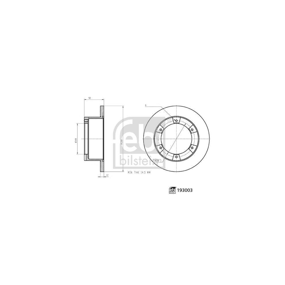FEBI BILSTEIN 193003 2 St&uuml;ck Bremsscheiben f&uuml;r LDV MAXUS, Hinterachse