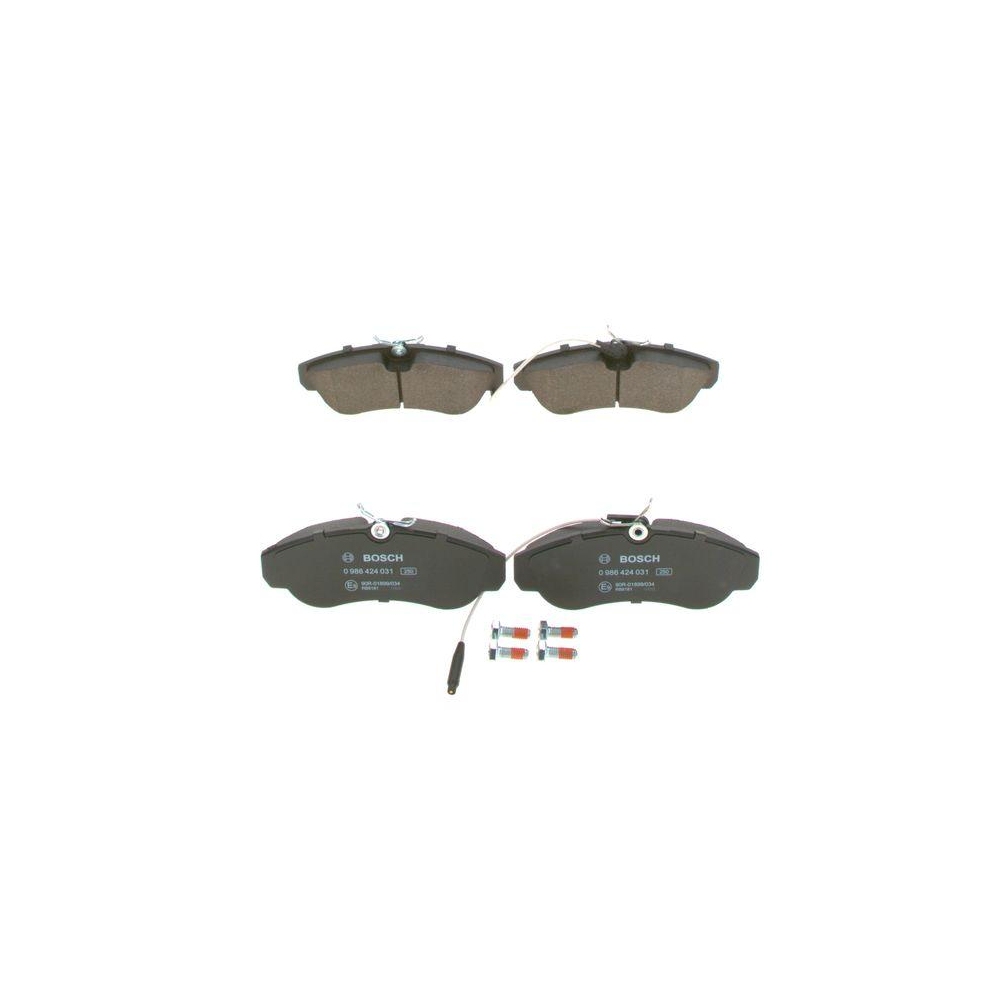 Bremsbelagsatz, Scheibenbremse BOSCH 0 986 424 031 f&uuml;r ALFA ROMEO CITRO&Euml;N DAF