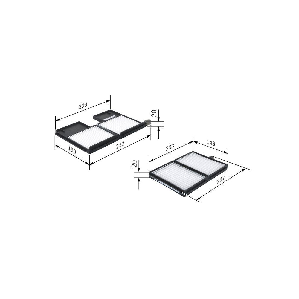 Filter, Innenraumluft BOSCH 1 987 432 159 für TOYOTA