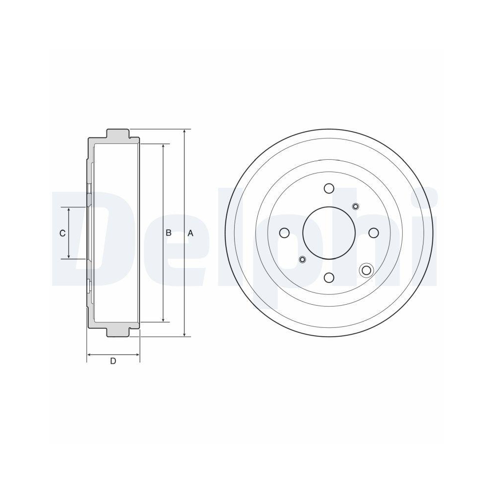 DELPHI BF616 Bremstrommel f&uuml;r NISSAN, Hinterachse