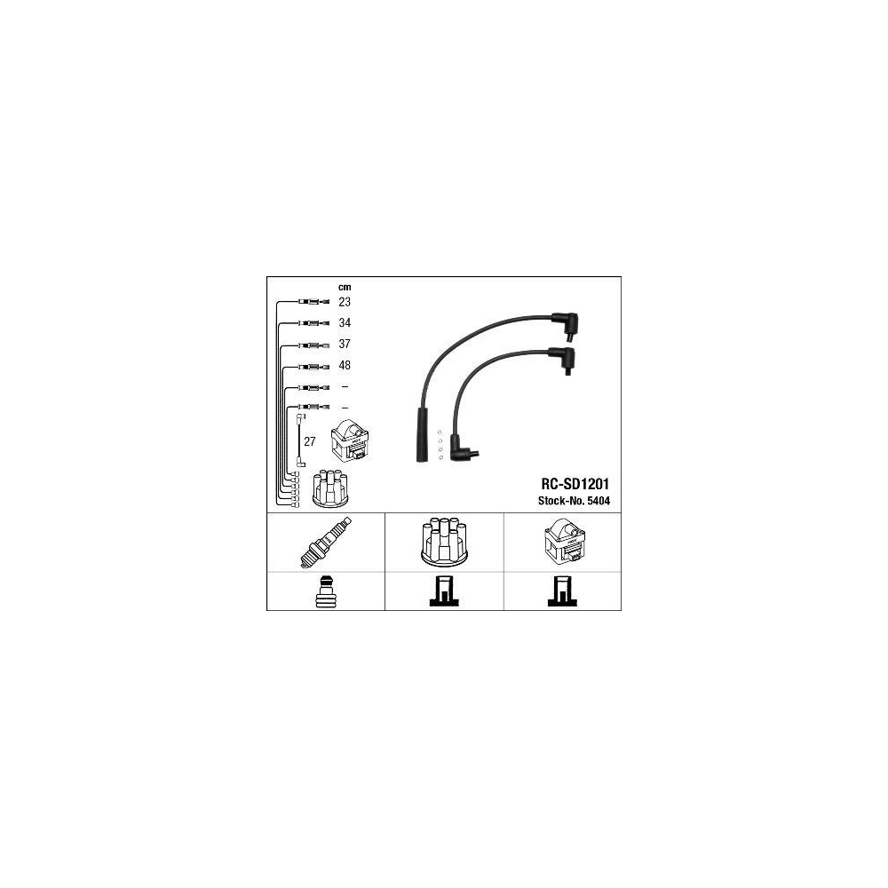 Zündleitungssatz NGK 5404 für AUDI SEAT SKODA VW LAMBORGHINI BENTLEY