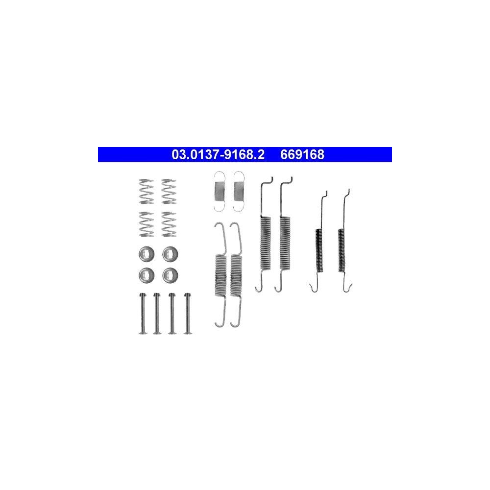 Zubehörsatz, Bremsbacken ATE 03.0137-9168.2 für SEAT SKODA VAG, Hinterachse