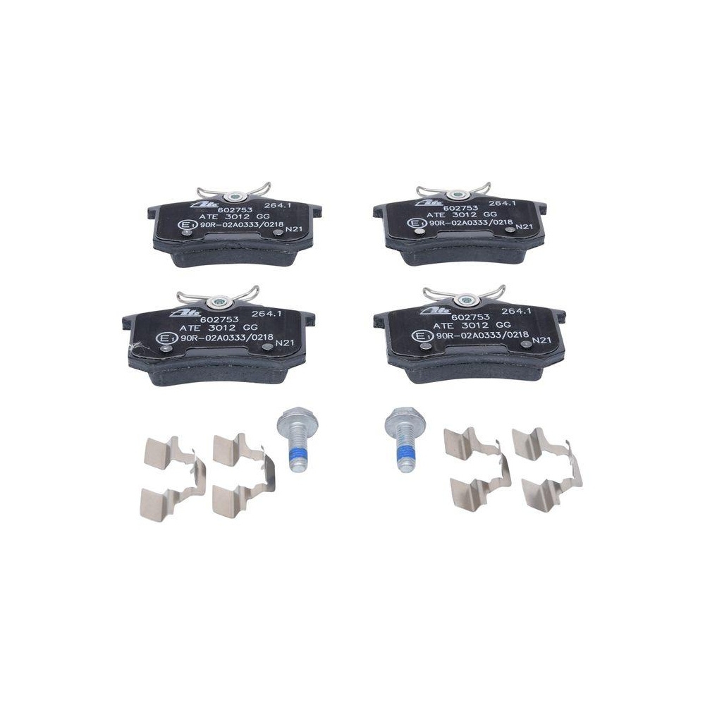 Bremsbelagsatz, Scheibenbremse ATE 13.0460-2753.2 f&uuml;r RENAULT, Hinterachse