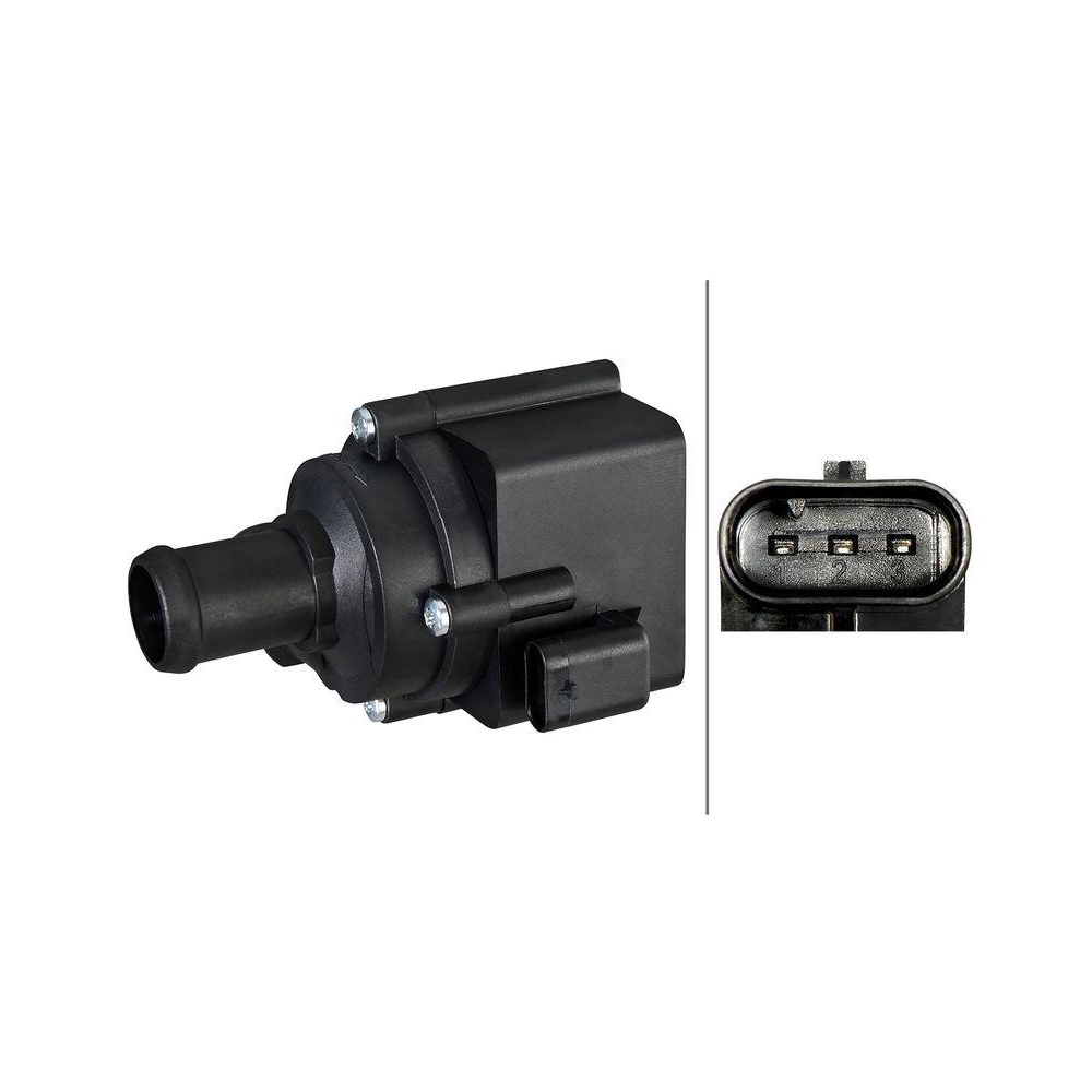 HELLA Zusatzwasserpumpe (K&uuml;hlwasserkreislauf) 8TW 358 304-701 f&uuml;r AUDI VW, links
