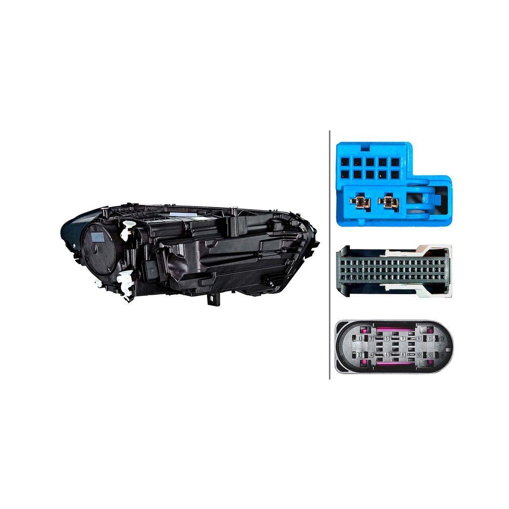 HELLA Hauptscheinwerfer 1EX 015 390-711 f&uuml;r MERCEDES-BENZ, links