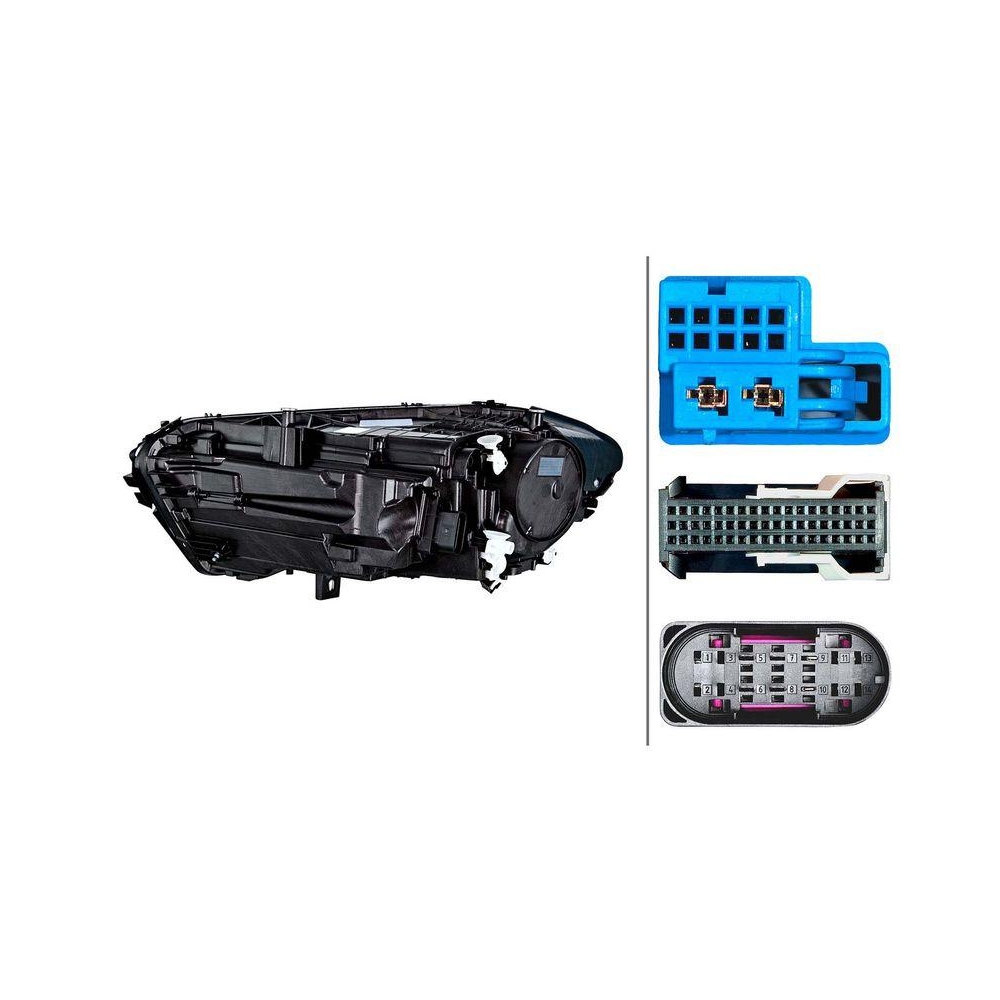 HELLA Hauptscheinwerfer 1EX 015 390-721 für MERCEDES-BENZ, rechts