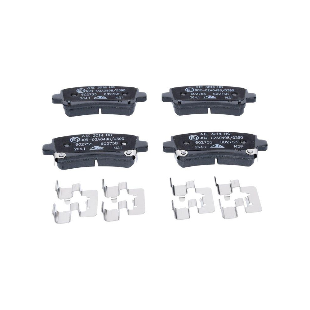 Bremsbelagsatz, Scheibenbremse ATE 13.0460-2758.2 f&uuml;r OPEL VAUXHALL, Hinterachse