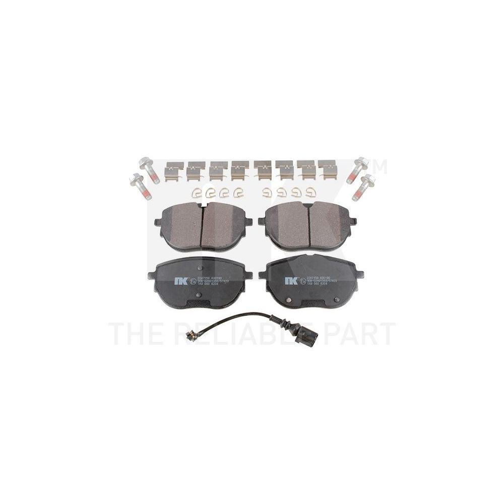 Bremsbelagsatz, Scheibenbremse NK 2247159 f&uuml;r VW, Vorderachse