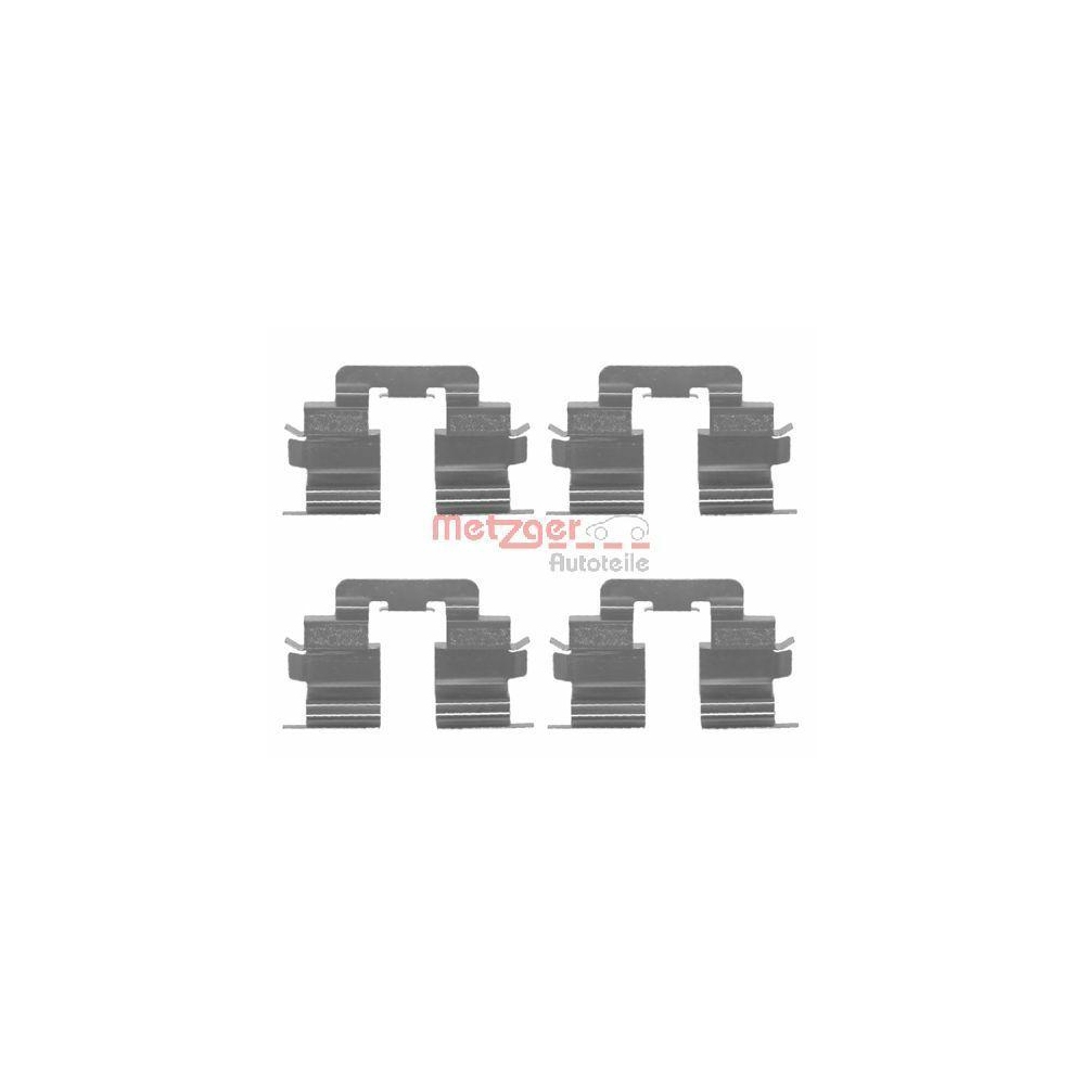 Zubeh&ouml;rsatz, Scheibenbremsbelag METZGER 109-1215 f&uuml;r, Vorderachse