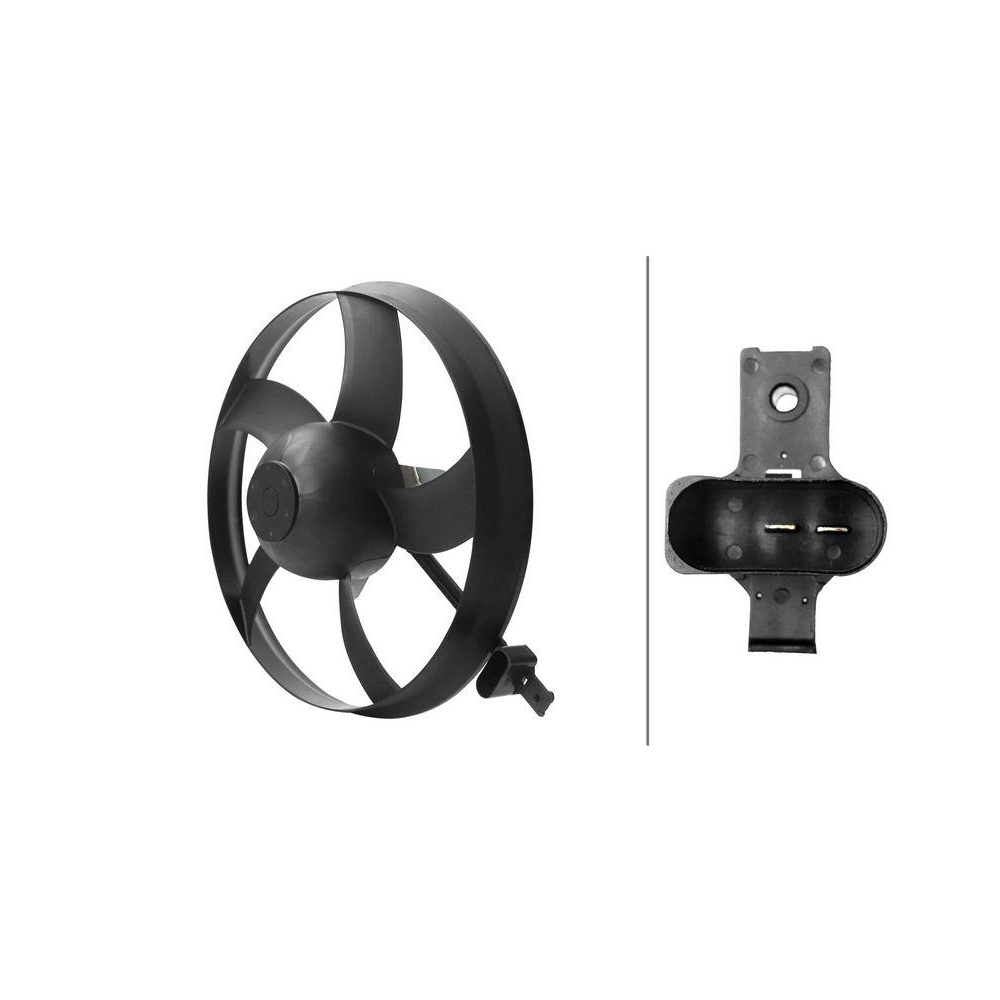 HELLA Lüfter, Motorkühlung 8EW 366 420-031 für SEAT SKODA VW, links, rechts