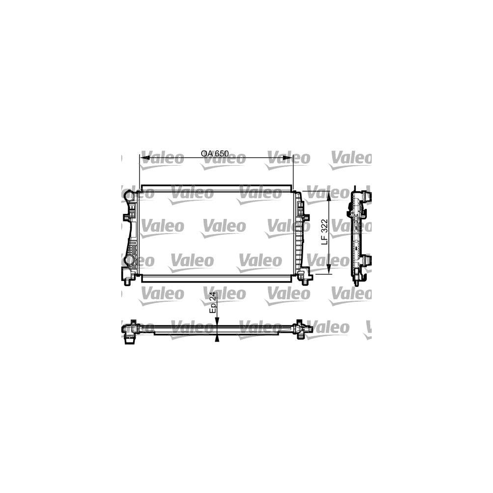 K&uuml;hler, Motork&uuml;hlung VALEO 735557 f&uuml;r AUDI SEAT SKODA VW