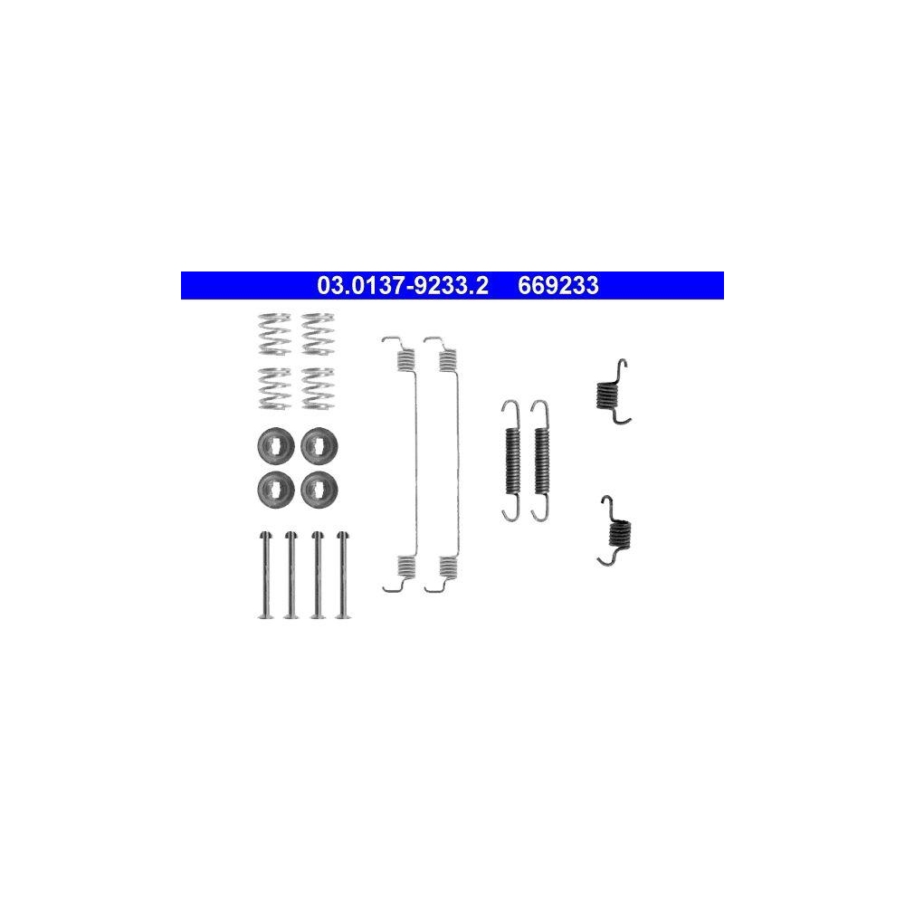Zubehörsatz, Bremsbacken ATE 03.0137-9233.2 für NISSAN RENAULT, Hinterachse