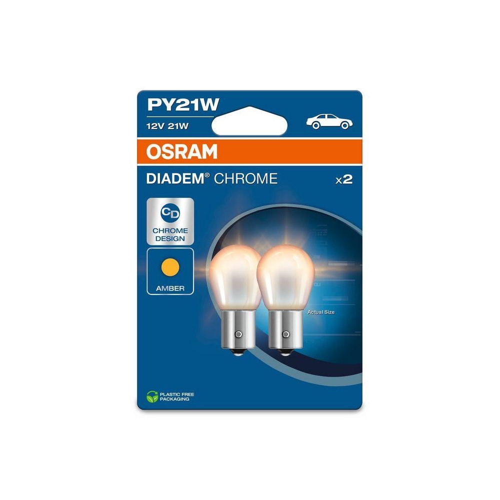 Glühlampe, Blinkleuchte ams-OSRAM 7507DC-2BL DIADEM CHROME für, Stoßfänger