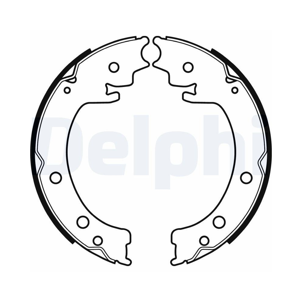 DELPHI LS2058 Bremsbackensatz, Feststellbremse für SUZUKI, Hinterachse