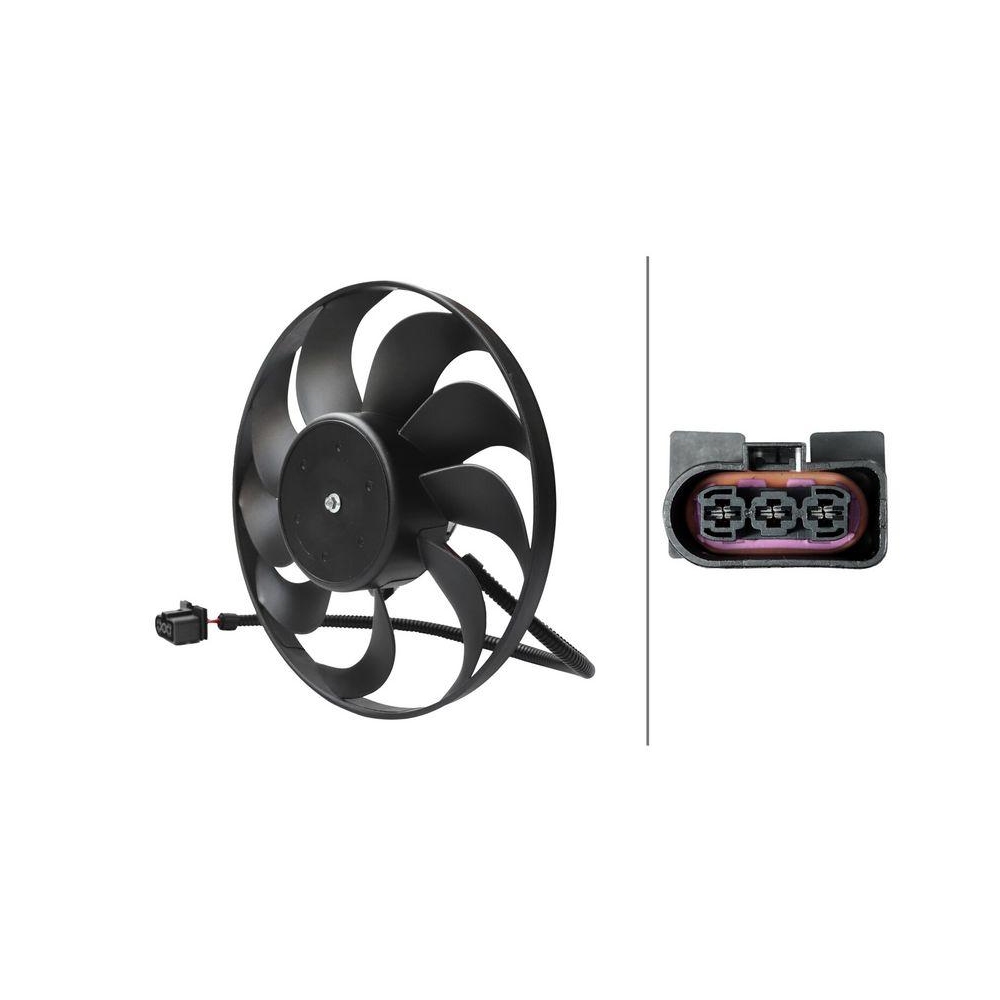 HELLA Lüfter, Motorkühlung 8EW 366 420-061 für AUDI SEAT SKODA VW, links, rechts