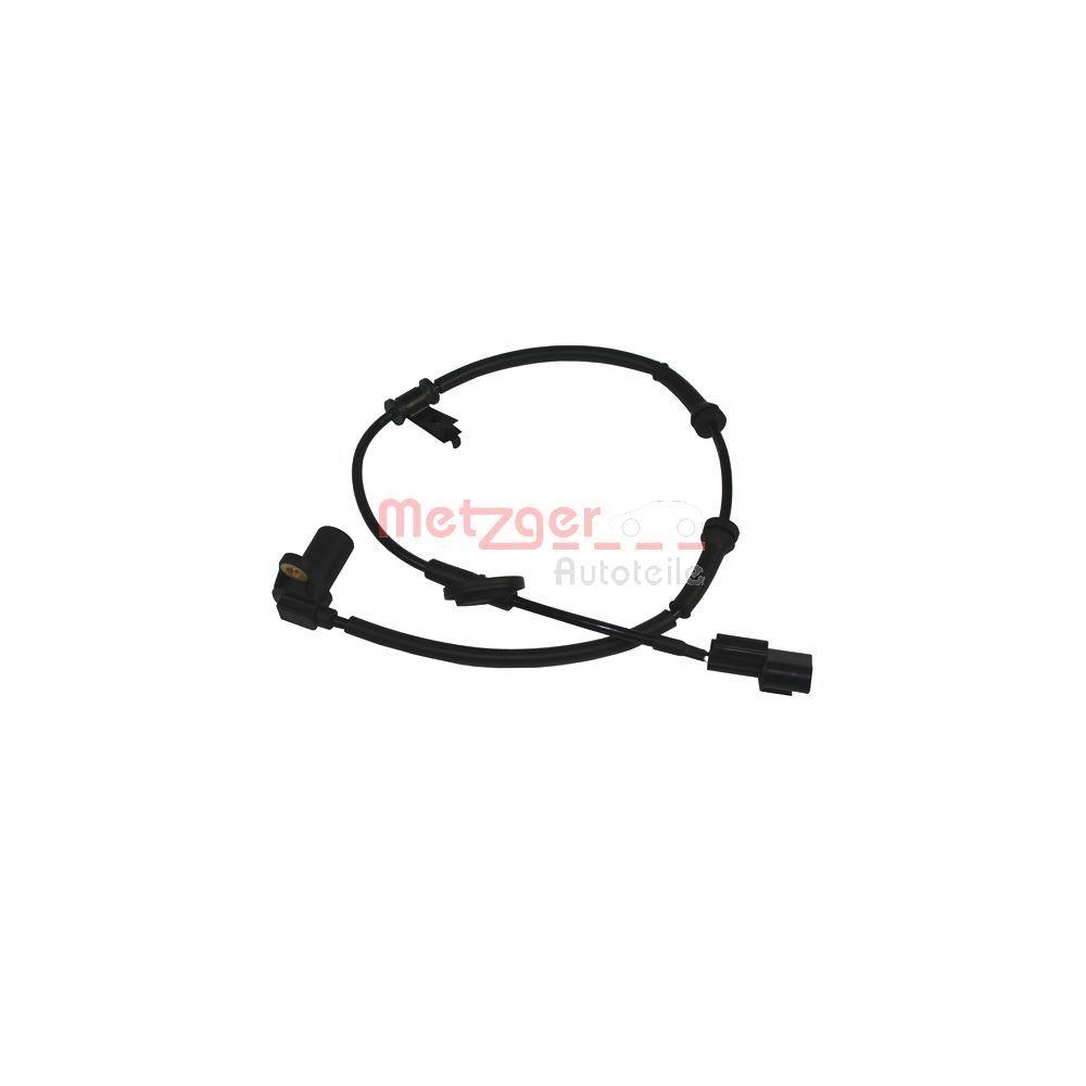 Sensor, Raddrehzahl METZGER 0900750 f&uuml;r HYUNDAI IKA, Vorderachse rechts