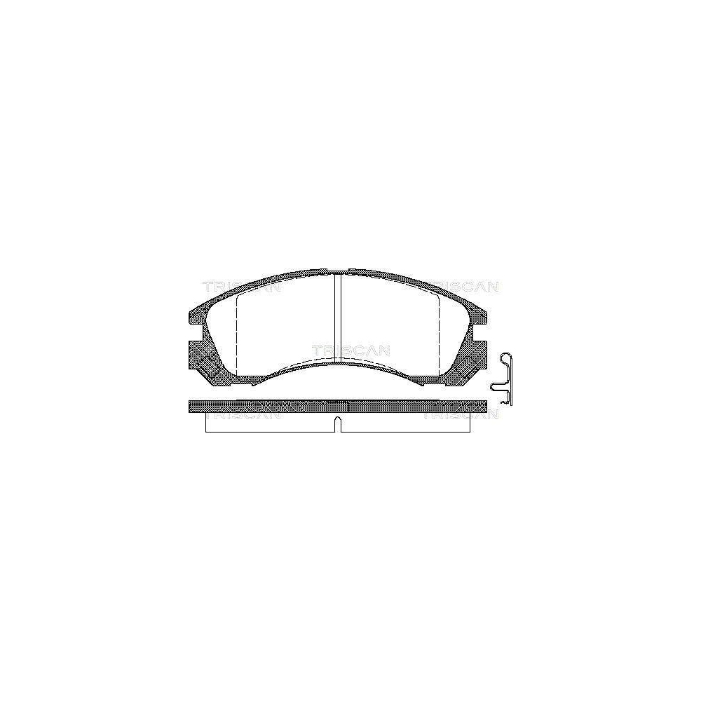 Bremsbelagsatz, Scheibenbremse TRISCAN 8110 42013 f&uuml;r MITSUBISHI, Vorderachse