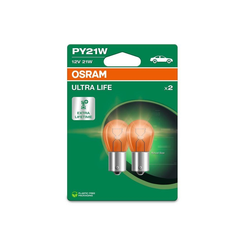 Glühlampe, Blinkleuchte ams-OSRAM 7507ULT-2BL ULTRA LIFE für, Fahrzeugheckklappe