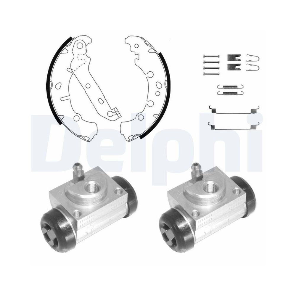 DELPHI KP1118 Bremsbackensatz für FORD, Hinterachse